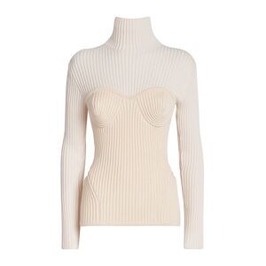 Jean Paul Gaultier Women Ribbed Corset Sweater